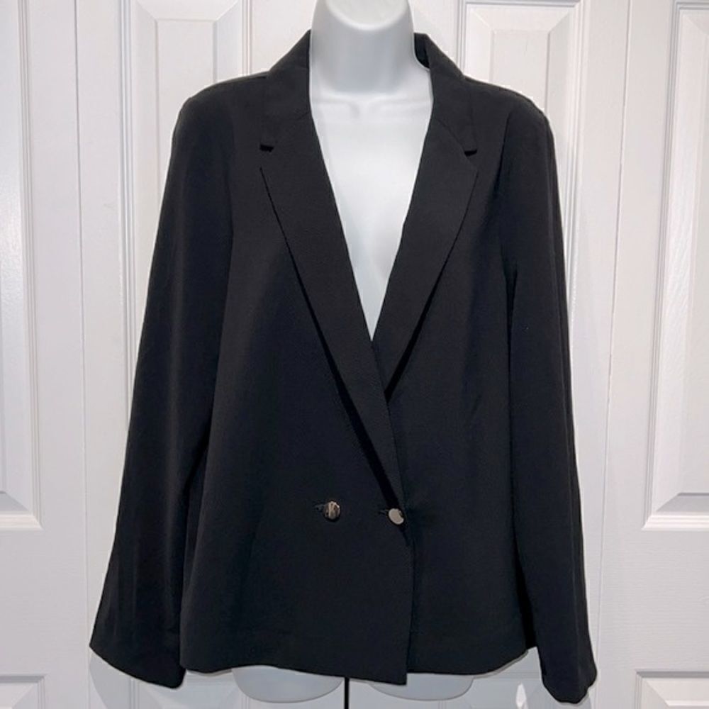 Topshop Black Blazer Shacket Size 10 NWOT